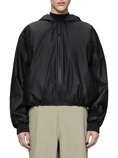 Rains Women's Lohja Crop Bomber Jacket - Black - Size XL | Thumbnail 3 Rains Women's Lohja Crop Bomber Jacket - Black - Size XL | Thumbnail 3