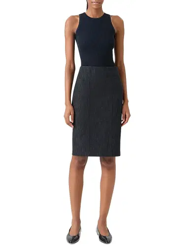 Akris Women's Stretch Denim Pencil Skirt - Black Denim - Size 16 | Thumbnail 2 Akris Women's Stretch Denim Pencil Skirt - Black Denim - Size 16 | Thumbnail 2