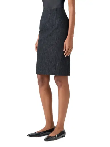 Akris Women's Stretch Denim Pencil Skirt - Black Denim - Size 16 | Thumbnail 4 Akris Women's Stretch Denim Pencil Skirt - Black Denim - Size 16 | Thumbnail 4