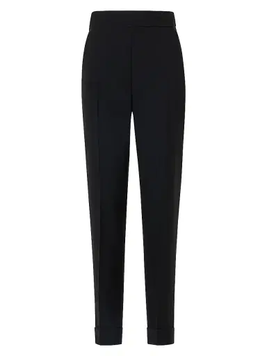 Akris Women's Chris Wool-Blend Tapered Pants - Black - Size 14 | Thumbnail 1 Akris Women's Chris Wool-Blend Tapered Pants - Black - Size 14 | Thumbnail 1
