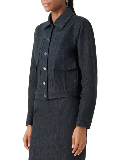 Akris Women's Hilbert Denim Jacket - Black Denim - Size 2 | Thumbnail 4