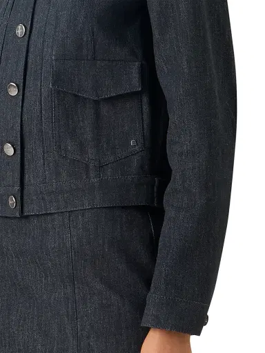 Akris Women's Hilbert Denim Jacket - Black Denim - Size 2 | Thumbnail 6