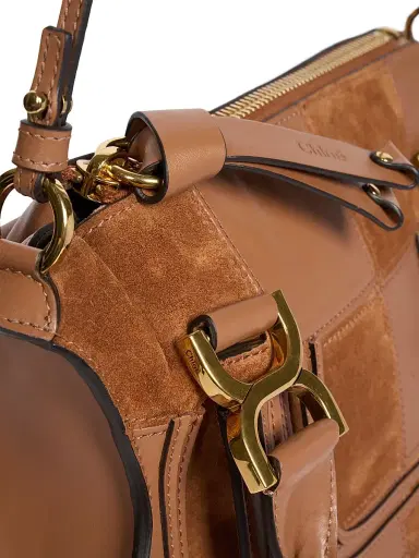 Chloé Women's Marcie Patchwork Leather & Suede Saddle Bag - Dusty Tan | Thumbnail 5 Chloé Women's Marcie Patchwork Leather & Suede Saddle Bag - Dusty Tan | Thumbnail 5