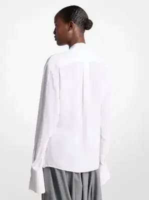 Michael Kors Collection Silk Georgette Cowl-Neck Blouse | Thumbnail 3