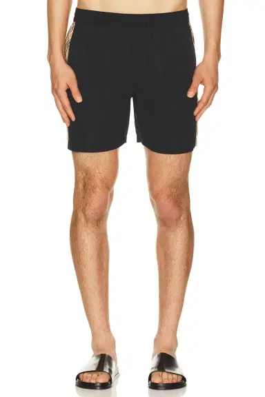 Burberry Seb Check Tape Swim Shorts | Thumbnail 1 Burberry Seb Check Tape Swim Shorts | Thumbnail 1