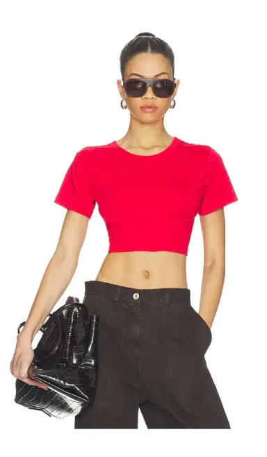 The Attico Cropped T-Shirt | Thumbnail 1 The Attico Cropped T-Shirt | Thumbnail 1