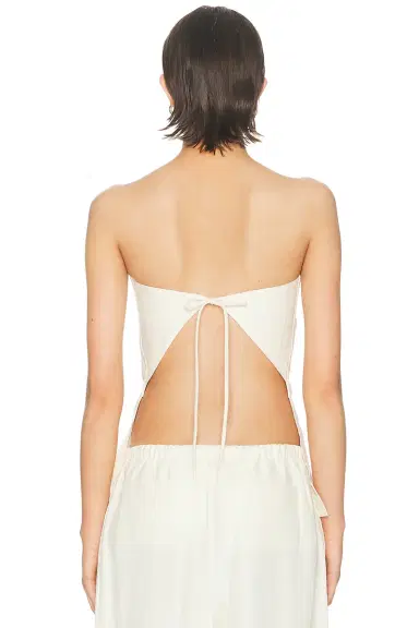 St. Agni Strapless Rouleau Tie Top | Thumbnail 3