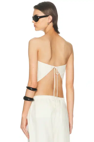 St. Agni Strapless Rouleau Tie Top | Thumbnail 4