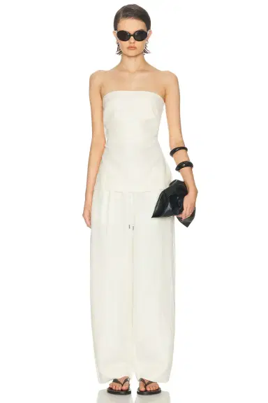 St. Agni Strapless Rouleau Tie Top | Thumbnail 5