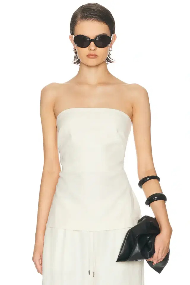 Strapless Rouleau Tie Top