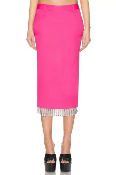 The Attico Low Rise Midi Skirt | Thumbnail 4 The Attico Low Rise Midi Skirt | Thumbnail 4