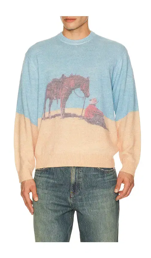 ONE OF THESE DAYS So Far Away Printed Sweater