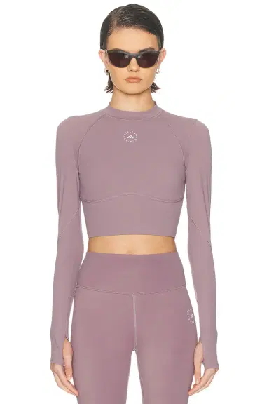 adidas by Stella McCartney Long Sleeve Cropped Top | Thumbnail 1