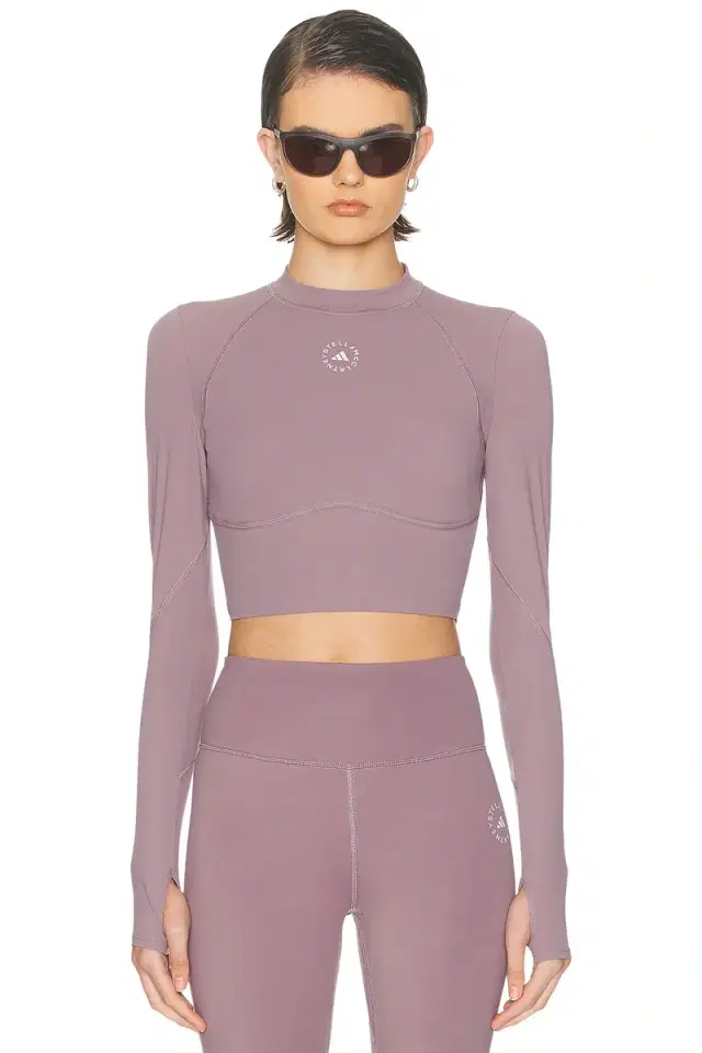 adidas by Stella McCartney Long Sleeve Cropped Top