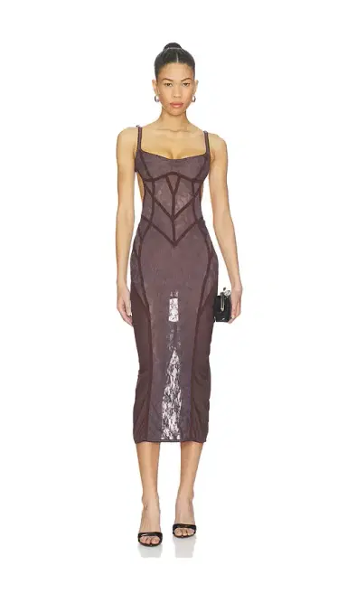 The Attico Midi Lace Dress | Thumbnail 2 The Attico Midi Lace Dress | Thumbnail 2
