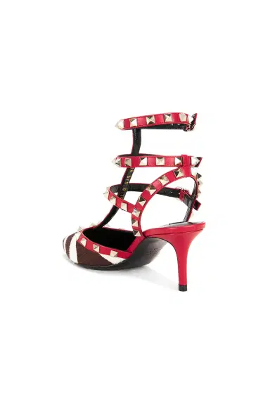 Valentino Garavani Rockstud Hair Calf Ankle Strap Pump | Thumbnail 3