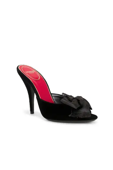 Valentino Garavani VG Marie Velluto Bow 105 Mule | Thumbnail 2 Valentino Garavani VG Marie Velluto Bow 105 Mule | Thumbnail 2