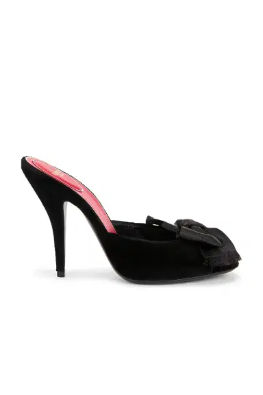 Valentino Garavani VG Marie Velluto Bow 105 Mule | Thumbnail 1 Valentino Garavani VG Marie Velluto Bow 105 Mule | Thumbnail 1