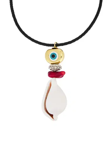 Timeless Pearly Evil Eye Conch Necklace | Thumbnail 2 Timeless Pearly Evil Eye Conch Necklace | Thumbnail 2