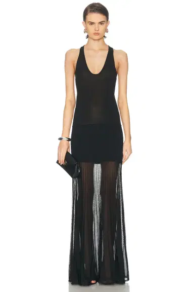Brandon Maxwell Delphine Scoop Neck Racerback Gown | Thumbnail 1