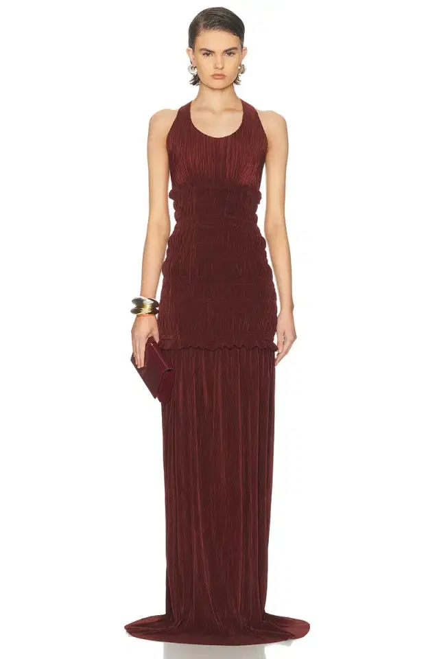 Pleated Long Dress