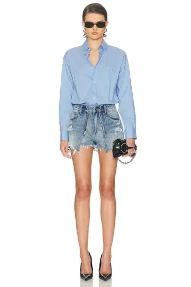 Alexander Wang Prestyled Button Down Skort Romper | Thumbnail 1 Alexander Wang Prestyled Button Down Skort Romper | Thumbnail 1