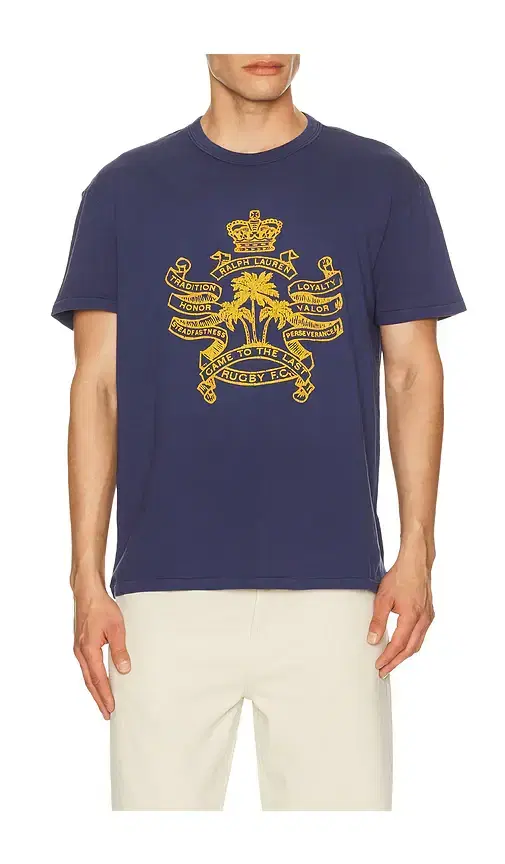 Polo Ralph Lauren Short Sleeve Uneven Jersey Rugby F.C. Graphic Printed T-Shirt