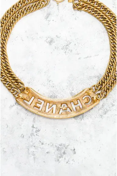 Chanel Chanel Logo Chain Necklace | Thumbnail 3 Chanel Chanel Logo Chain Necklace | Thumbnail 3