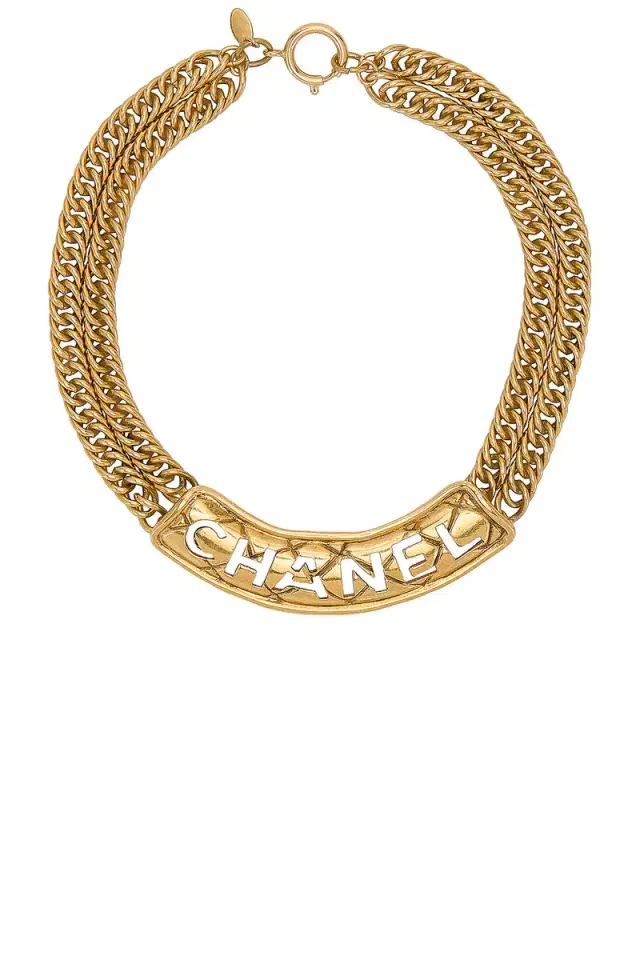 chanel Chanel Logo Chain Necklace
