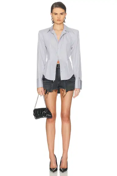 Alexander Wang Distressed Double Layer Skort | Thumbnail 5