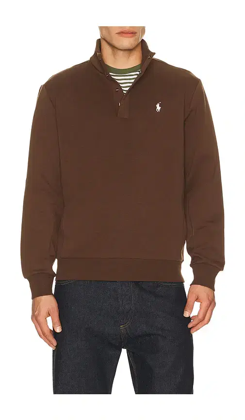 Polo Ralph Lauren Long Sleeve Double Knit Tech Snap Mocknock Pullover