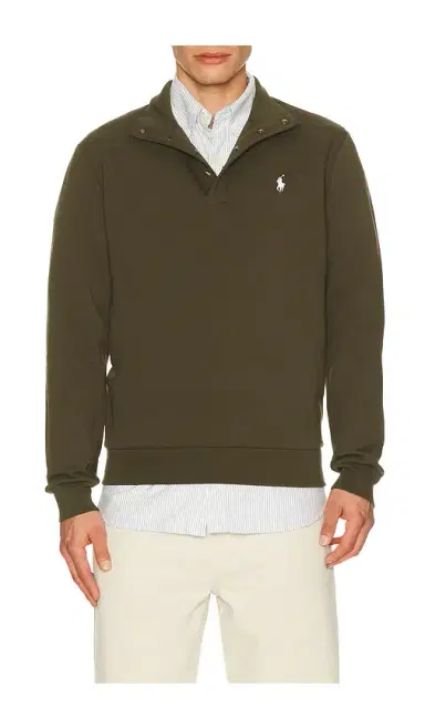 Polo Ralph Lauren Long Sleeve Double Knit Tech Snap Mocknock Pullover | Thumbnail 1