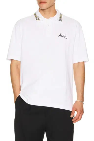 AMIRI Amiri Floral Collar Polo | Thumbnail 1 AMIRI Amiri Floral Collar Polo | Thumbnail 1