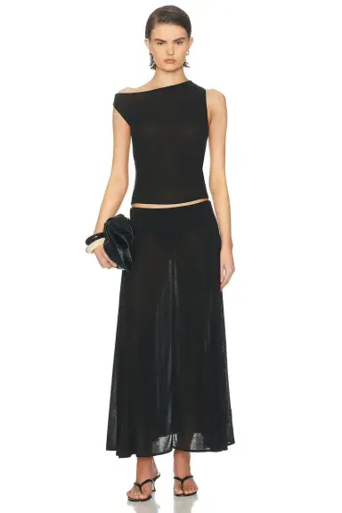 St. Agni Fluid Jersey Skirt | Thumbnail 5