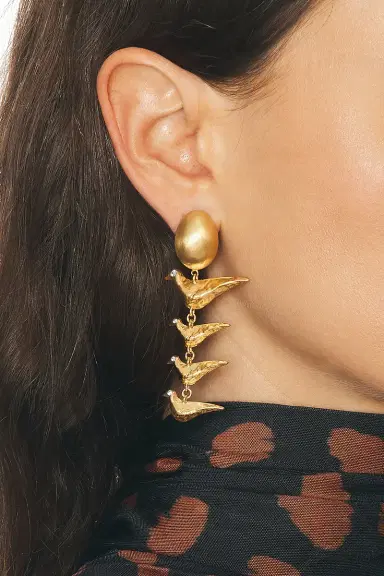 Givenchy Lucky Charms Golden Pendant Earrings | Thumbnail 2