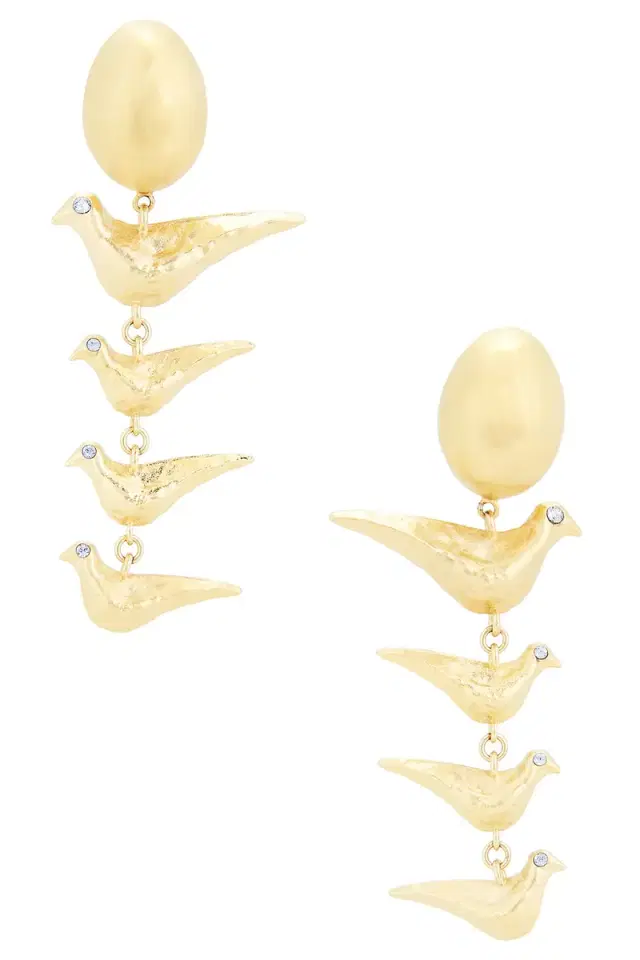 Lucky Charms Golden Pendant Earrings