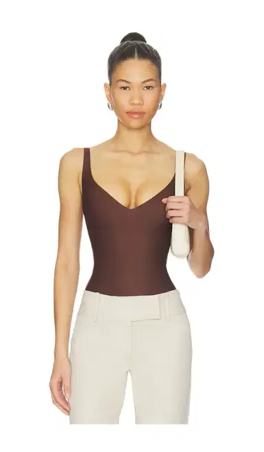 SKIMS Body Core Sculpt Plunge Thong Bodysuit | Thumbnail 1
