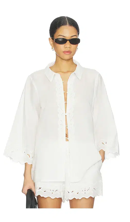 Bardot Aleria Cotton Shirt With Trim