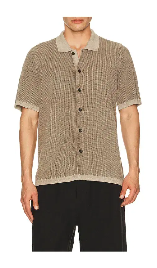 Short Sleeve Sunwashed Knitted Shirt