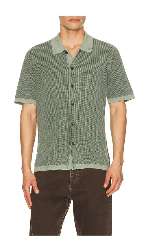Short Sleeve Sunwashed Knitted Shirt