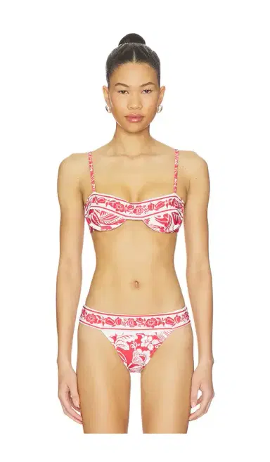 FARM Rio Cashew And Birds Underwire Bikini Top | Thumbnail 1 FARM Rio Cashew And Birds Underwire Bikini Top | Thumbnail 1
