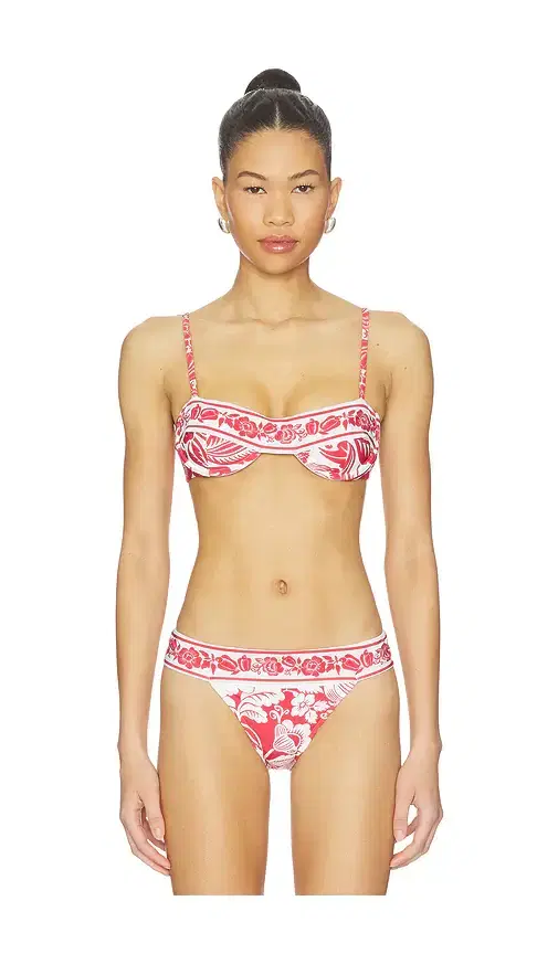 Cashew And Birds Underwire Bikini Top