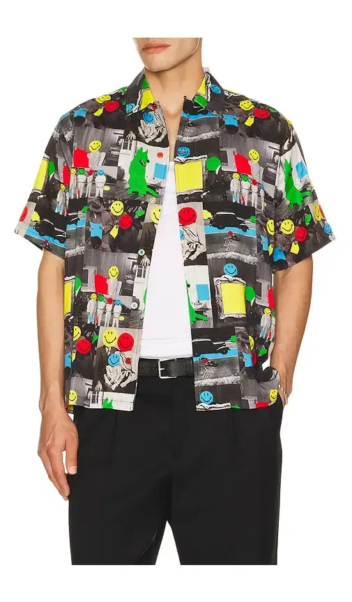 Smiley Collage Woven Shirt