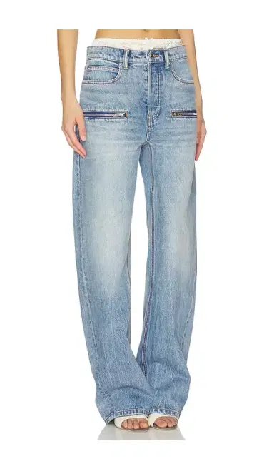 Alexander Wang Silk Prestyle Float Jeans With Horizontal Zips | Thumbnail 2 Alexander Wang Silk Prestyle Float Jeans With Horizontal Zips | Thumbnail 2