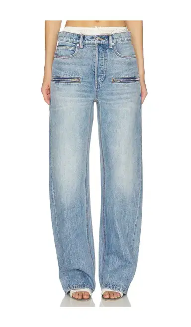 Alexander Wang Silk Prestyle Float Jeans With Horizontal Zips | Thumbnail 1 Alexander Wang Silk Prestyle Float Jeans With Horizontal Zips | Thumbnail 1