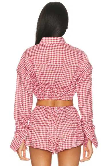Aexae Linen Shirt Tie Top | Thumbnail 3 Aexae Linen Shirt Tie Top | Thumbnail 3