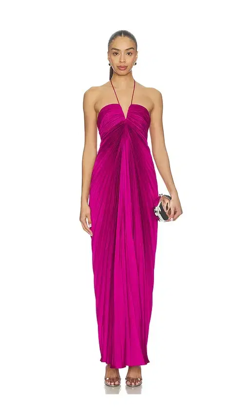 AMUR Ionea Pleated Gown
