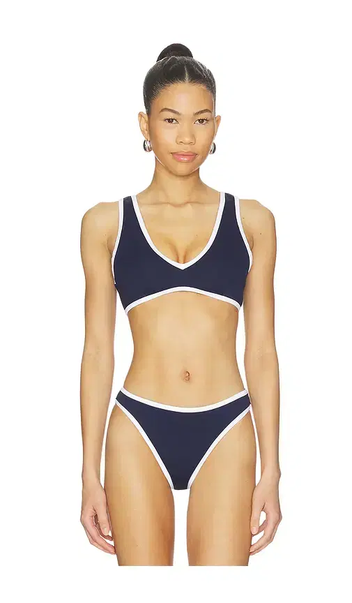 Good American Compression Deep V Bikini Top