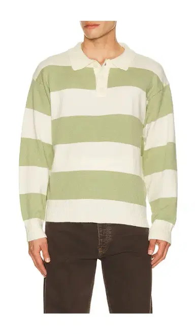 Central Park West Theo Striped Rugby Sweater | Thumbnail 1