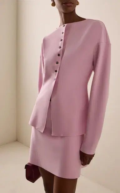 BIRROT Exclusive Lay2 Boatneck Crepe Cardigan | Thumbnail 2 BIRROT Exclusive Lay2 Boatneck Crepe Cardigan | Thumbnail 2
